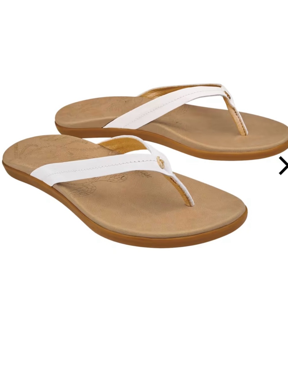 Olukai white leather sandals